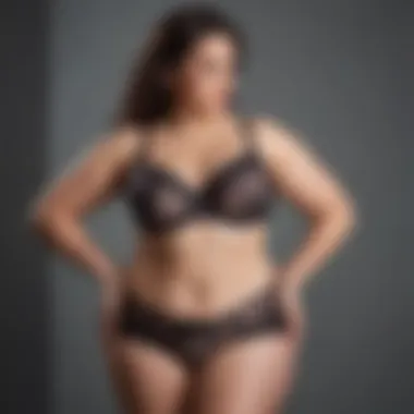 Fashion-forward plus size lingerie displayed elegantly